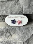Simply Perfect Design - Patriotic American Flag Stud Earrings for Women, Hypoallergenic and Cute - Acrylic USA Jewelry, Perfect Fashion Accessories & Gifts - July 4th - Independence Day Stars