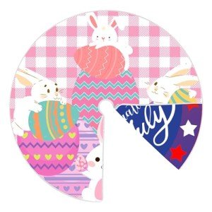 Sozize Easter Tree Skirt 4th of July Tree Skirt American Flag Day Memorial Day Patriotic Stars 36 Inch Double Sided Print Mat Independence Day Easter Christmas Tree Skirt for Holiday Party Decoration