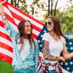 Fourth of July Tattoos Independence Day Temporary Tattoo Sleeve Patriotic United States American Flag Tattoos Face Stickers US Memorial Day USA Full Arm 4th of July Decorations for Men Women Kids