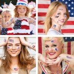 Fourth of July Tattoos Independence Day Temporary Tattoo Sleeve Patriotic United States American Flag Tattoos Face Stickers US Memorial Day USA Full Arm 4th of July Decorations for Men Women Kids