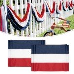 LinaGarten 2Pack Patriotic Bunting US Flag Decorations 4th of July Decor 2x20 Ft Large Red, White & Blue Baner Veterans Day Memorial Days Celebration Outdoor Porch Garden