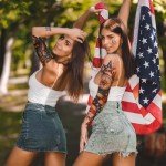 32 Sheets Independence Day Temporary Tattoos, USA Flag Patriotic Waterproof Fake Tattoos, Red White Blue Party Supplies Temp Tattoo Kits 4th of July Memorial Day, Veterans Day, Summer Festivals