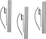 Swooper Flutter Flag Hardware-THREE 4 Piece Pole Kits with Ground Spikes