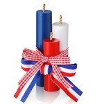 Yalikop Wood Patriotic Tiered Tray Decor (Cute Style), 3 Pieces, Small, Independence Day Party Home Table Decoration