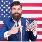 Tisancy 100 Sets Patriotic Greeting Cards with Envelopes Stickers American Flag Patriotic Thank You Cards for Military Veteran July 4th Memorial Day(Vivid Flag)