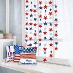 10 Pack 4th of July Decorations Red White and Blue Decorations - 130Ft/330 4th of july garland Patriotic Star Streamers Banner Garland Hanging Independence Day Fourth July Decor Memorial Day