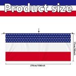 Wehhbtye 2PCS Patriotic Bunting Decorations-8.9x2.5 Feet 4th of july Outdoor Hanging Banner Flag,American Stars and Stripes Independence Day Flag for Memorial Day Porch Labor Day Yard Outside Party