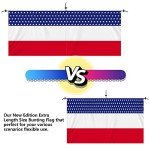 Wehhbtye 2PCS Patriotic Bunting Decorations-8.9x2.5 Feet 4th of july Outdoor Hanging Banner Flag,American Stars and Stripes Independence Day Flag for Memorial Day Porch Labor Day Yard Outside Party