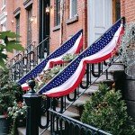 Wehhbtye 2PCS Patriotic Bunting Decorations-8.9x2.5 Feet 4th of july Outdoor Hanging Banner Flag,American Stars and Stripes Independence Day Flag for Memorial Day Porch Labor Day Yard Outside Party