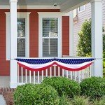 Wehhbtye 2PCS Patriotic Bunting Decorations-8.9x2.5 Feet 4th of july Outdoor Hanging Banner Flag,American Stars and Stripes Independence Day Flag for Memorial Day Porch Labor Day Yard Outside Party