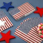 100 Pieces Patriotic Guest Napkins American Flag 3-Ply Disposable Paper Napkins 4th of July Hand Towel Decorative Dinner Napkin for Independence Day Kitchen Bathroom Party Tableware