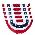 2x4 Ft American Pleated Fan Flag, American Flag Bunting Patriotic Half Fan Bunting Flag, Bunting Flags Indoor Outdoor for 4th of July Decoration Memorial Day (Set of 5)