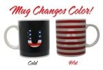 Sunkiss Unlimited Color Changing! State Flag ThermoH Exray Ceramic Coffee Mugs (USA Flag)