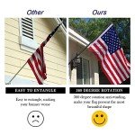 USA Flag Co. Flag Pole Free-Spin Anti-Wrap Residential or Commercial 6ft Outdoor Flagpole (Classic Black)