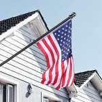 USA Flag Co. Flag Pole Free-Spin Anti-Wrap Residential or Commercial 6ft Outdoor Flagpole (Classic Black)