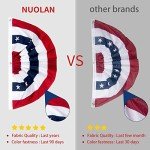 3 x 6 Ft American Flags Bunting, 4 Pack Bunting Flags Outdoor, Fourth Of July Decorations Pleated Fan Flag, Patriotic Bunting For Outside