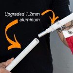 Grace Alley Flag Pole: 6 Foot Tangle Free Spinning Flag Pole. Residential or Commercial Flag Pole. Wind Resistant/Rust Free. (White)