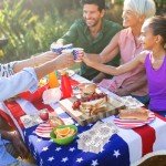 ​Quera 100 Pack Patriotic Guest Napkins Fireworks Paper Hand Towels 4th of July Party Supplies Stars Paper Napkins for Memorial Day Independence Day Kitchen Table Decoration, 4.3'' X 7.8''