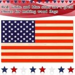 120 Pcs Wood Stars 4th of July Star Decor Patriotic Decor Wooden Stars for Crafts Red White and Blue Decorations Tabletop Decor for Memorial Day Flag Day Independence Day Labor Day Xmas (1.2 Inch)