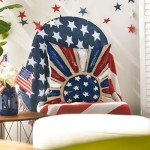 AVOIN colorlife Let Freedom Ring Stars Fireworks Red White Flower Throw Pillow Covers, 18 x 18 Inch 4th of July Patriotic Independence Memorial Day USA Flag Cushion Case for Sofa Couch Set of 4
