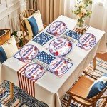Grencian 96Pcs Military Welcome Home Decorations Veterans Day Plates Patriotic Paper Plates Disposable 350GSM Deployment Returning Party Tableware Set for Patriotic Army Homecoming Party, Serves 24