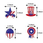 Fourth-4th of July Memorial-Day Party Decorations Streamers - 16Pcs Red Blue White USA Patriotic Hanging Swirl Ceiling Decor,America Independence Holiday Birthday Banner Supplies Hugtmr