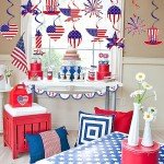Fourth-4th of July Memorial-Day Party Decorations Streamers - 16Pcs Red Blue White USA Patriotic Hanging Swirl Ceiling Decor,America Independence Holiday Birthday Banner Supplies Hugtmr