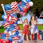 American Flag Balloons Red White and Blue Balloons Patriotic Balloons 4th of July Balloons for Independence Day Party Decoration Supplies 7Pcs