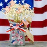 JarThenaAMCS 432Pcs Patriotic Stickers American Flag Print Star Heart Shaped Stickers 4th of July Red Blue White Label Decals for Independence Memorial Day USA Envelope Invitation Card Gift Tag Decor