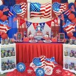 American Flag Balloons Red White and Blue Balloons Patriotic Balloons 4th of July Balloons for Independence Day Party Decoration Supplies 7Pcs