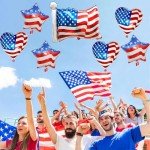 American Flag Balloons Red White and Blue Balloons Patriotic Balloons 4th of July Balloons for Independence Day Party Decoration Supplies 7Pcs