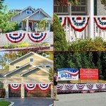 USA Pleated Fan Flag, American Patriotic Flag Bunting 1.5x3Ft for Outside, Bunting Flags Outdoor Indoor for 4th of July Decorations