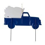 Glitzhome 23.75" H Metal Truck Patriotic Garden Yard Signs with Stake, 4th of July Welcome American Holiday Wall Outdoor Backyard Party Patriot's Day Decon