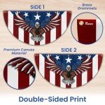 American Flag Patriotic Eagle American Non-Pleated Fan Flag TPT1636F, 1.5x3 ft, 1 Pack Suitable for Outdoor and Indoor