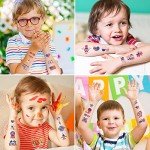 100 Styles 4th of July USA Temporary Tattoos MYEBONG Independence Day Tattoos America Red White and Blue Flag Temporary Tattoos for Boys Girls Women Men