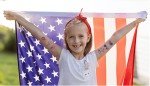 100 Styles 4th of July USA Temporary Tattoos MYEBONG Independence Day Tattoos America Red White and Blue Flag Temporary Tattoos for Boys Girls Women Men