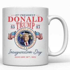 11oz Donald Trump Inauguration Coffee Mug - 2025 MAGA Souvenir Cup - Patriotic Trump Inauguration Gift for Supporters - Durable Ceramic Trump Mug for Coffee, Tea, and Everyday Use