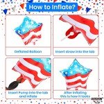 KatchOn, American Flag Balloons Set - 26 Inch, Pack of 34 | Election Balloons for Election Party Decorations | Patriotic Balloons for Independence Day Decor | Fourth of July Balloons, USA Balloons
