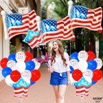 KatchOn, American Flag Balloons Set - 26 Inch, Pack of 34 | Election Balloons for Election Party Decorations | Patriotic Balloons for Independence Day Decor | Fourth of July Balloons, USA Balloons