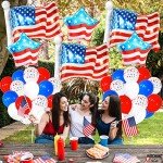 KatchOn, American Flag Balloons Set - 26 Inch, Pack of 34 | Election Balloons for Election Party Decorations | Patriotic Balloons for Independence Day Decor | Fourth of July Balloons, USA Balloons
