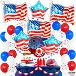 KatchOn, American Flag Balloons Set - 26 Inch, Pack of 34 | Election Balloons for Election Party Decorations | Patriotic Balloons for Independence Day Decor | Fourth of July Balloons, USA Balloons