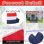 Aokansha American Patriotic Banner Decorations Porch Outdoor Bunting Flags 2x20Ft Red,White & Blue Stripe Banner 4th of July Decor Home Garden Outside USA Patriotic Flag Independence Day Labor Day Veterans Day Memorial Days-2Pack