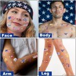 94PCS Veterans Day Temporary Tattoos, Waterproof Fourth of July Body Stickers, Patriotic Parade Party Accessories, Long Lasting Tattoo Stickers for 4th of July Gathering, Thank You to Our Heroes