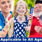 94PCS Veterans Day Temporary Tattoos, Waterproof Fourth of July Body Stickers, Patriotic Parade Party Accessories, Long Lasting Tattoo Stickers for 4th of July Gathering, Thank You to Our Heroes