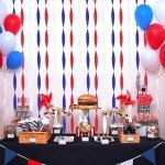 UNIIDECO Crepe Paper Streamers 6 Rolls Red Blue and White Streamers for 4th of July Flag Day Independence Day Labor Day Memorial Day President's Day Veteran's Day Party Decorations