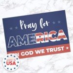 Pray For America Yard Sign / 12" x 18" In God We Trust Patriotic Christian Lawn Sign With Metal Yard Stakes/Religious Election American Outdoor Sign/Made In The USA
