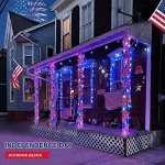 JMEXSUSS 4th of July Decorations 100 LED String Lights Indoor, 33ft Red White and Blue Lights Plug-in, 8 Modes Patriotic 4th of July Lights for Indoor Outdoor Independence Day American Flag Holiday