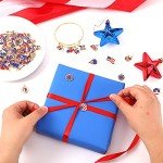 SANNIX 110Pcs Independence Day Charms, Patriotic Charms 4th of July Charms Red White Blue Charm American Flag Charms for Bracelets Necklaces Earrings Making