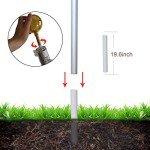 YDisplay Flag Poles for Outside In Ground 20ft Telescoping Flagpole Heavy Duty 16 Gauge Aluminum with 3x5 American Flag, Golden Top Ball and Clips for Yard Patio Garden- Can Fly 2 Flags
