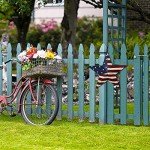 K KILIPES Metal American Star Yard Sign Outdoor Garden Stake Decor Patriotic Star Barn Ornaments US Flag Barn Star Decorative Yard Signs Stakes Lawn Art Sign for 4th of July Memorial Veterans Day